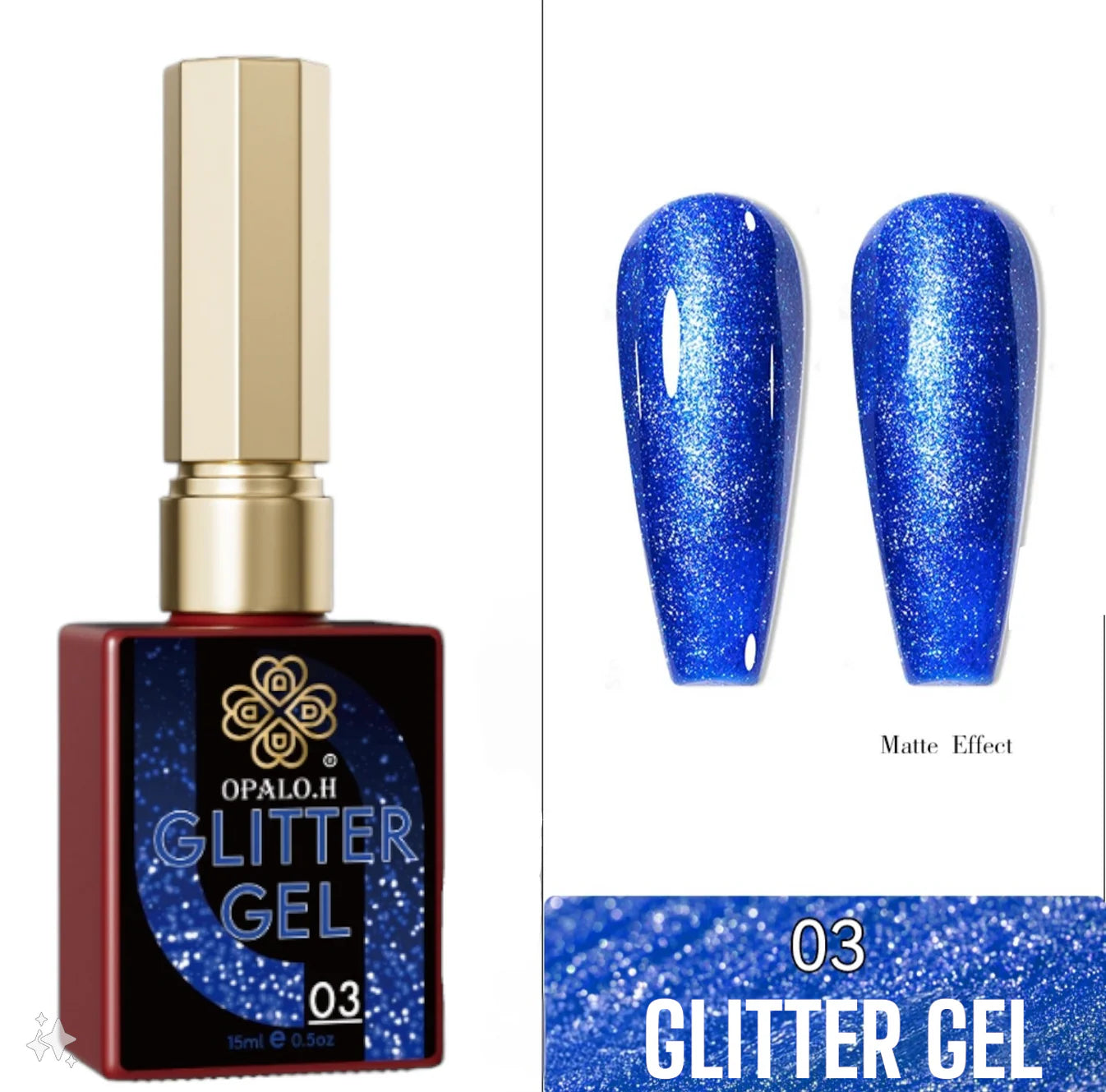 Glitter Gel Shelac Opalo.H 15ml