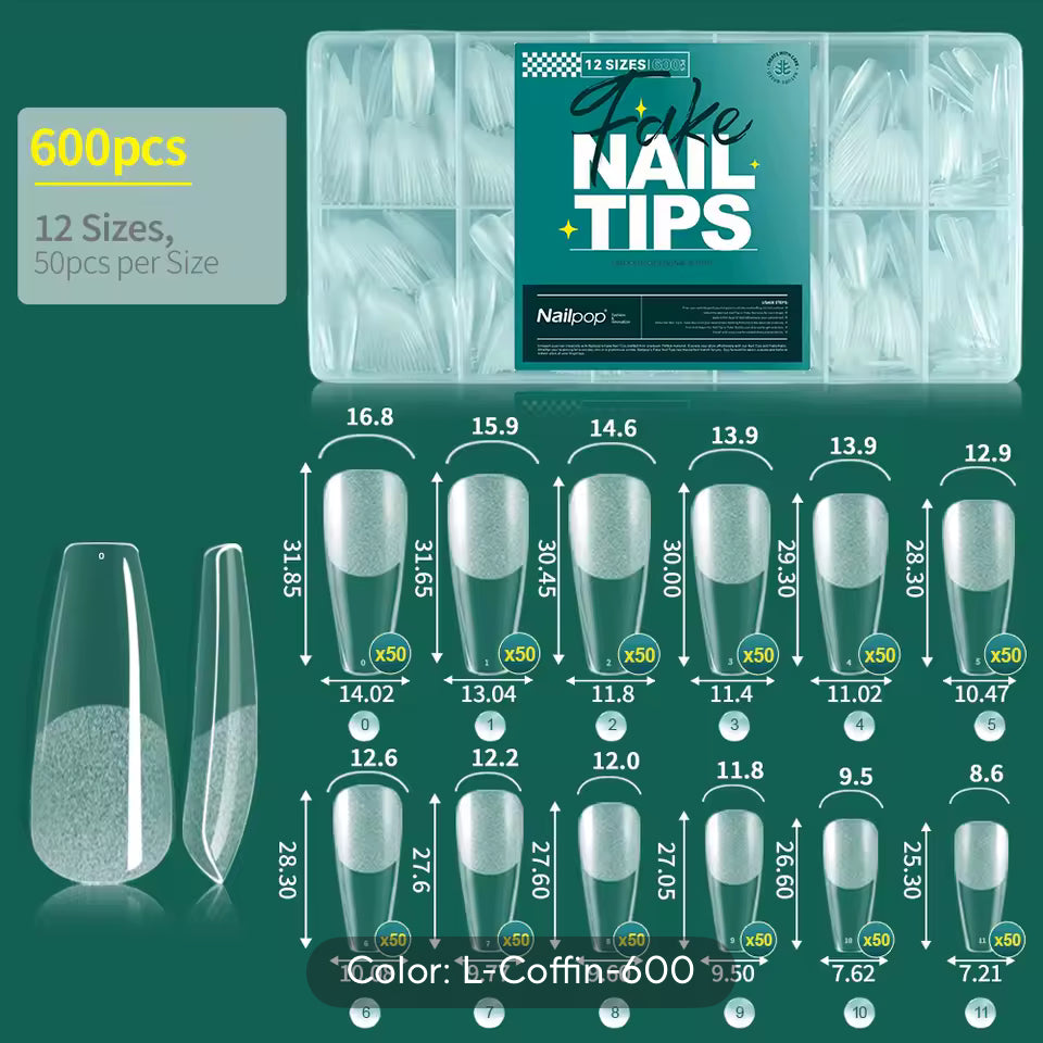 Tips Gel X.  NailPop. 600 pcs