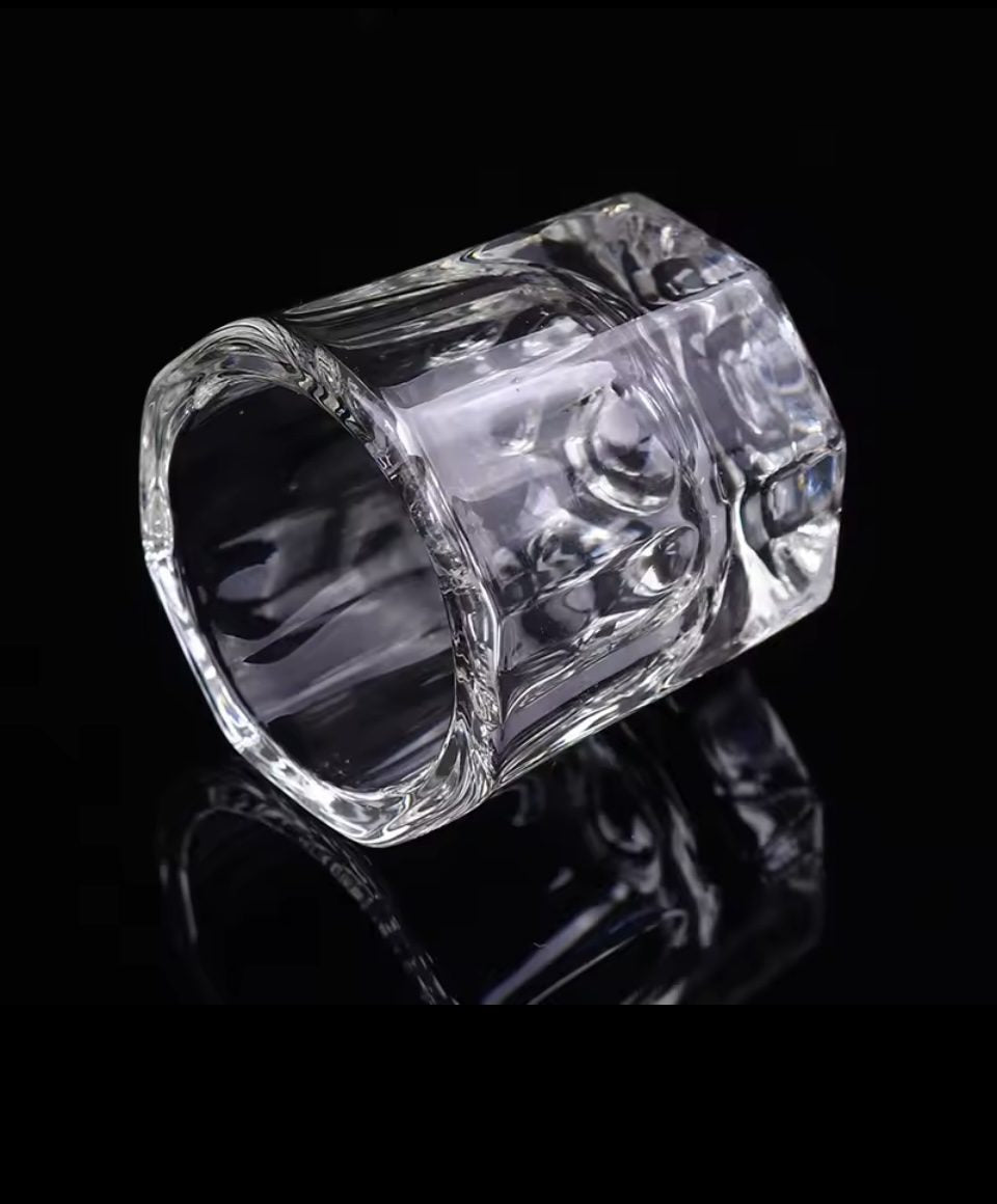 Mini Vaso de Cristal para Líquido Acrílico