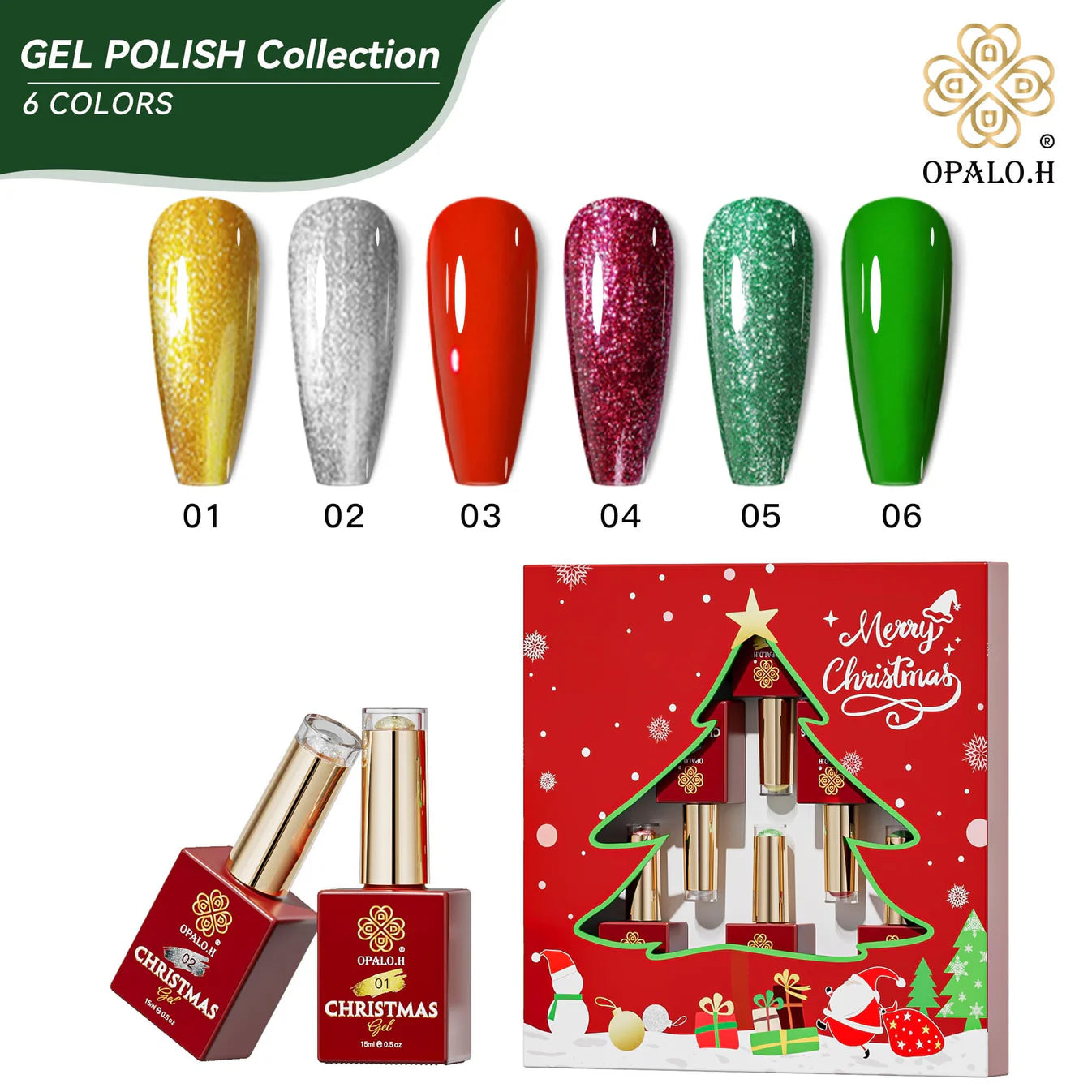 Christmas Gel Polish Opalo.H 15ml